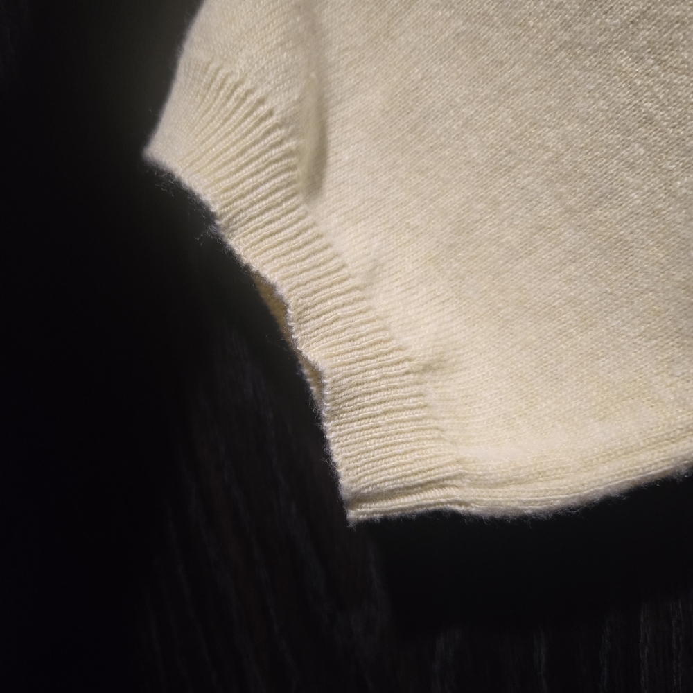 NWT Bianco & Blu Italy Wool Cashmere Silk Sweater - Butter Yellow Luxury Knit - Picture 7 of 7